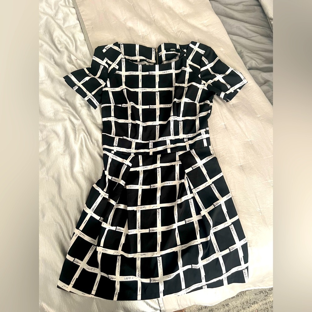ASOS Cute dress black and white